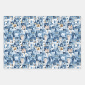 Feuille De Papier Cadeau Whimsical Snowy Winter Village Holiday Pattern  (Devant)