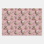 Feuille De Papier Cadeau Whimsical Teddy Bear Christmas  (Devant 2)