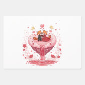 Feuille De Papier Cadeau "Whimsical Valentine" Mixed Illustration Wrapping  (Devant 2)