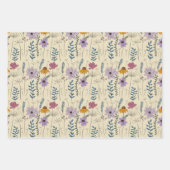 Feuille De Papier Cadeau Whimsical Wildflower Seamless Pattern (Devant 3)