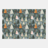 Feuille De Papier Cadeau Whimsical Woodland Christmas Tree Forest (Devant)