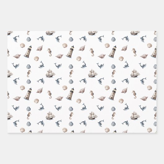 Feuille De Papier Cadeau Whispers Océaniques ! (Devant)