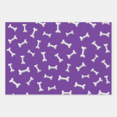 Feuille De Papier Cadeau White Bones On Purple Background Custom (Devant 3)