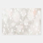Feuille De Papier Cadeau White Christma Snowflakes Mistletoe (Devant 2)