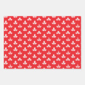 Feuille De Papier Cadeau White Clover Vermillion Red (Devant 2)