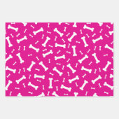 Feuille De Papier Cadeau White Dog Bones Design  (Devant 3)