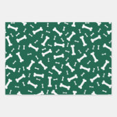 Feuille De Papier Cadeau White Dog Bones Design  (Devant 2)