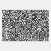 Feuille De Papier Cadeau White paisley pattern wrapppaper sheets (Devant 2)