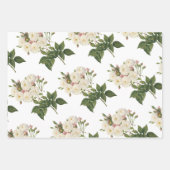 Feuille De Papier Cadeau White Rose Pattern (Devant 2)
