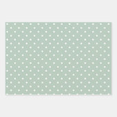 Feuille De Papier Cadeau White Spot Green (Devant 2)