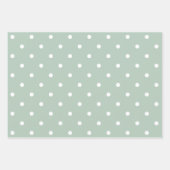 Feuille De Papier Cadeau White Spot Green (Devant)