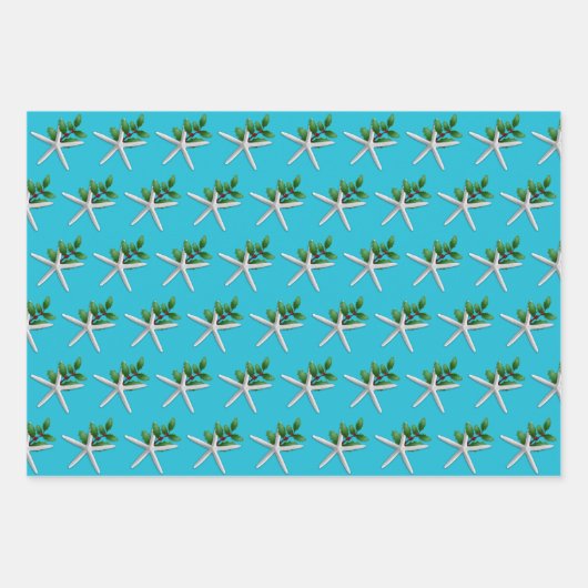 Feuille De Papier Cadeau White Starfish (Devant 2)