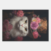 Feuille De Papier Cadeau White Steampunk Cats, Roses, Decoupage (Devant 3)