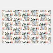 Feuille De Papier Cadeau Wild Jungle Birthday Party Pattern (Devant)