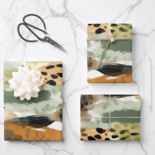 Feuille De Papier Cadeau Wild Life Safari Fourrure Imprimer Textures Jungle