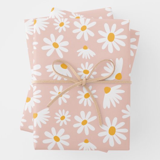 Feuille De Papier Cadeau Wild One 1er anniversaire fête Boho Blush Pink Dai (En situation)