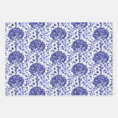 Feuille De Papier Cadeau William Morris Arbre de vie Cobalt, noir/wh, multi (Devant 2)
