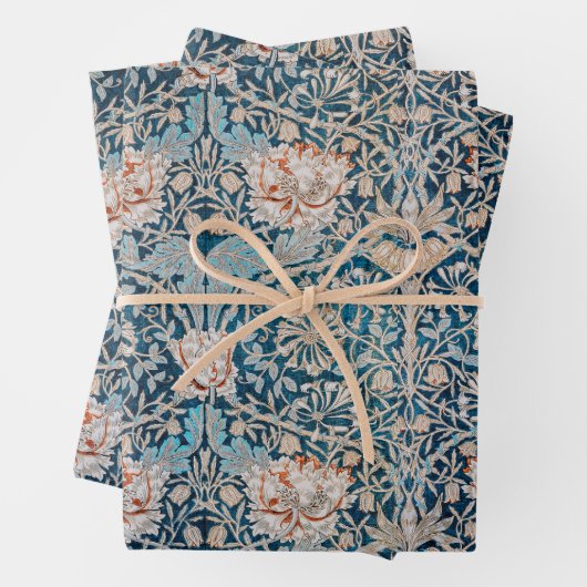 Feuille De Papier Cadeau William Morris, Chèvrefeuille (En situation)