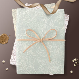 Feuille De Papier Cadeau William Morris Chrysanthemum Motif Enveloppement P