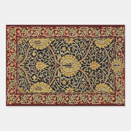 Feuille De Papier Cadeau William Morris Classique Tapis Art Design d'impres (Devant)