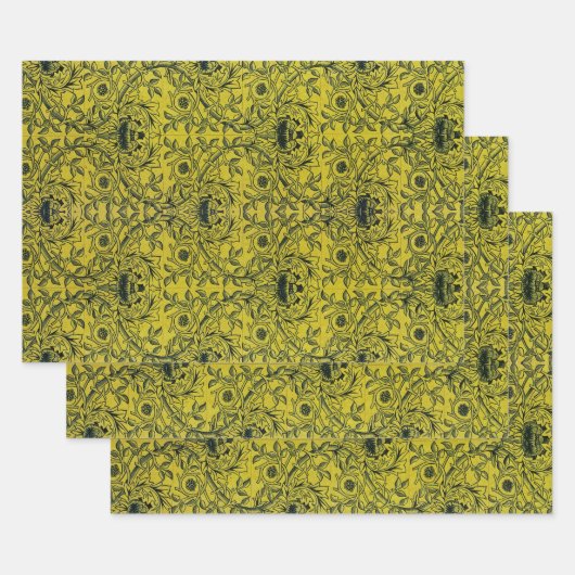Feuille De Papier Cadeau William Morris Conception #1 (Lot)