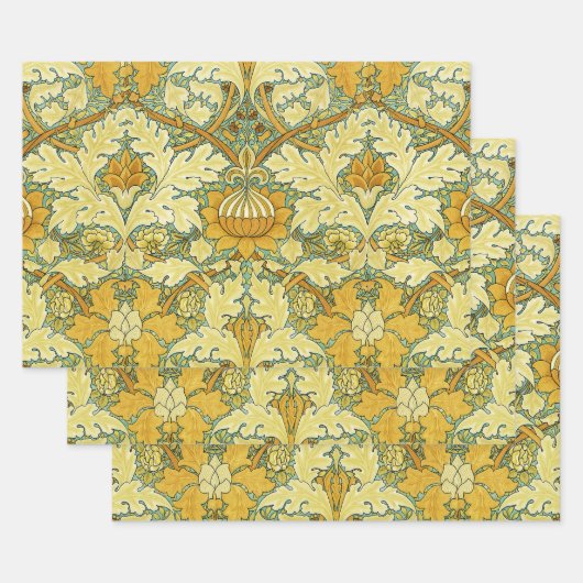 Feuille De Papier Cadeau William Morris Conception #11 (Lot)