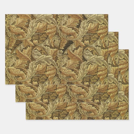 Feuille De Papier Cadeau William Morris Conception #2 (Lot)