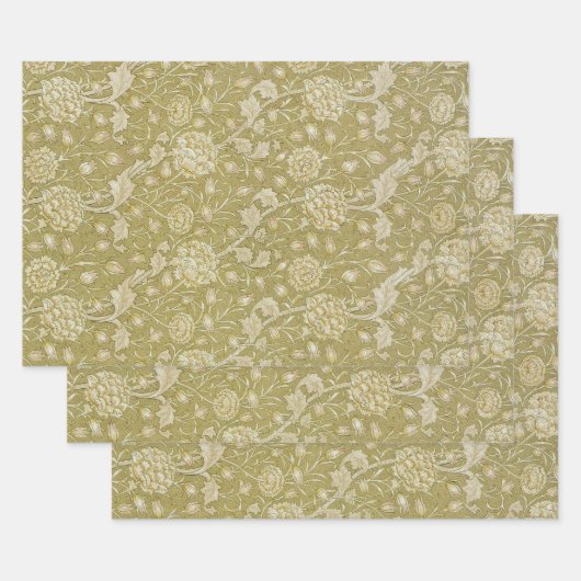 Feuille De Papier Cadeau William Morris Conception #6 (Lot)