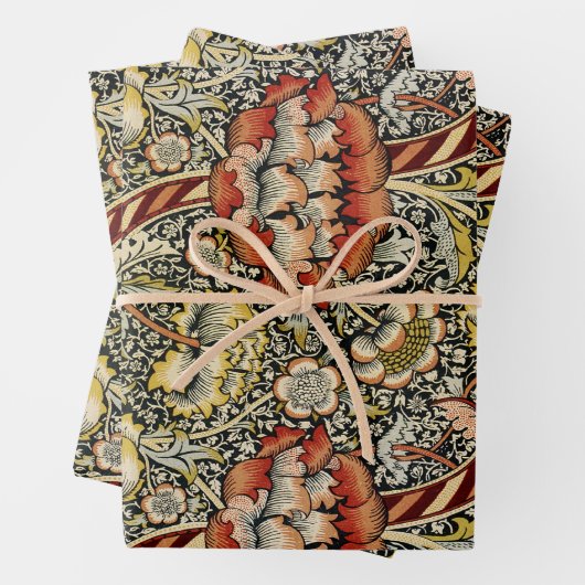 Feuille De Papier Cadeau William Morris Conception #9 (En situation)