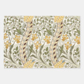 Feuille De Papier Cadeau William Morris Fleur verte tournesol (Devant 3)