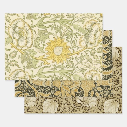 Feuille De Papier Cadeau William Morris Floral Design (Lot)
