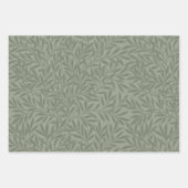 Feuille De Papier Cadeau William Morris Honeysuckle Vert Floral (Devant 3)