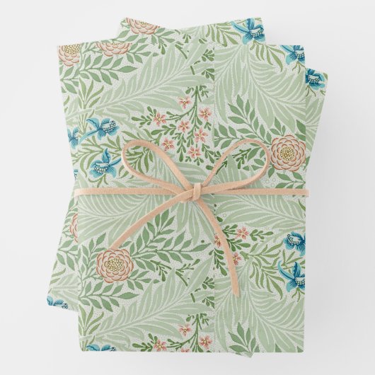 Feuille De Papier Cadeau William Morris Larkspur (En situation)