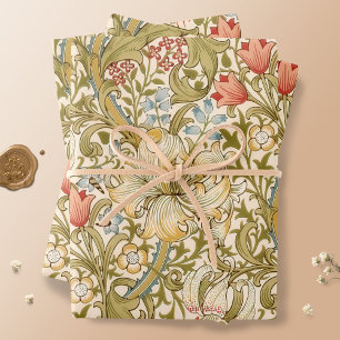 Feuille De Papier Cadeau William Morris Lily Art Nouveau Floral