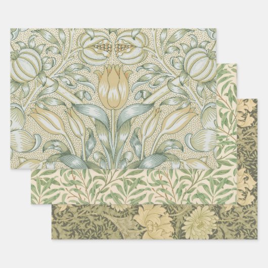 Feuille De Papier Cadeau William Morris Lily et de la grenade classique (Lot)