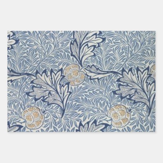 Feuille De Papier Cadeau William Morris Lodden Fleur florale (Devant 3)