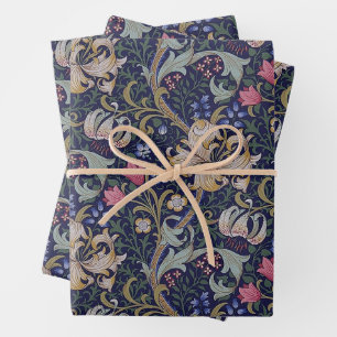 Feuille De Papier Cadeau William Morris, Lys doré