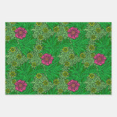 Feuille De Papier Cadeau William Morris Marigold, Vert, Brown et gris (Devant 3)