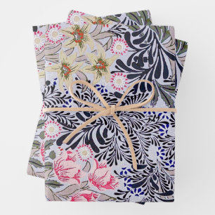 Feuille De Papier Cadeau William Morris, motif floral