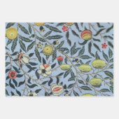 Feuille De Papier Cadeau William Morris Motif Fruit Rouge Grenade Vintage (Devant)