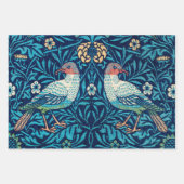 Feuille De Papier Cadeau William Morris, Oiseaux et Fleurs (Devant)