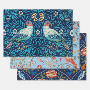Feuille De Papier Cadeau William Morris, Oiseaux et Fleurs