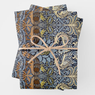Feuille De Papier Cadeau William Morris, Paon et Dragon