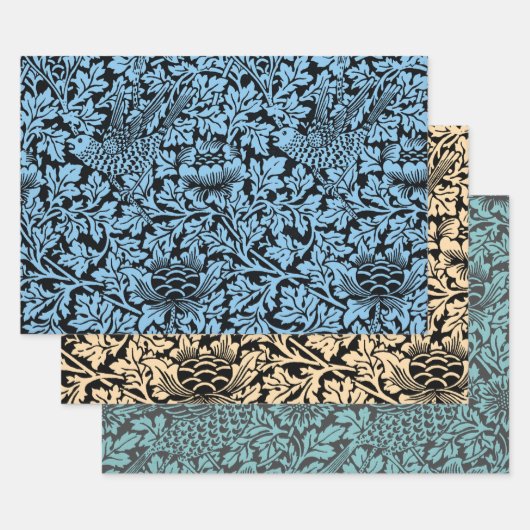 Feuille De Papier Cadeau William Morris Particularités Florales Anénome d'o (Lot)