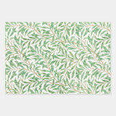 Feuille De Papier Cadeau William Morris Pastel Green Willow Leaf Branches (Devant)