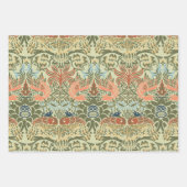 Feuille De Papier Cadeau William Morris Peacock et Dragon (Devant)