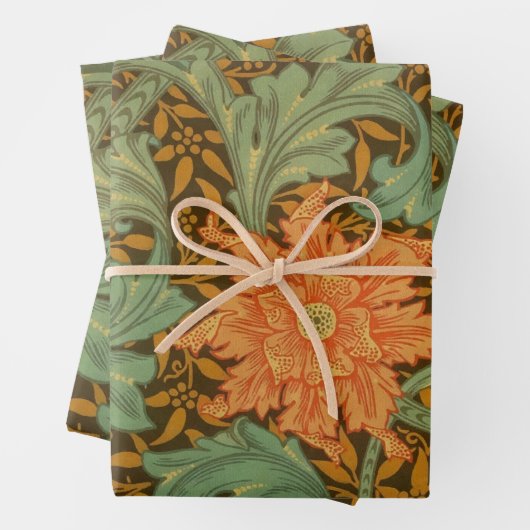 Feuille De Papier Cadeau William Morris Single Stem Pattern (En situation)