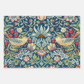 Feuille De Papier Cadeau William Morris, Strawberry Thief (Devant)