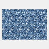 Feuille De Papier Cadeau William Morris Sunflowers, Or Orange & Bleu  (Devant 3)