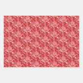 Feuille De Papier Cadeau William Morris Thistle Damask, bleu, vert et rouge (Devant 2)